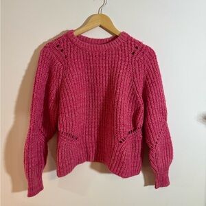Loft Small Petite Bright Pink Knit Sweater
